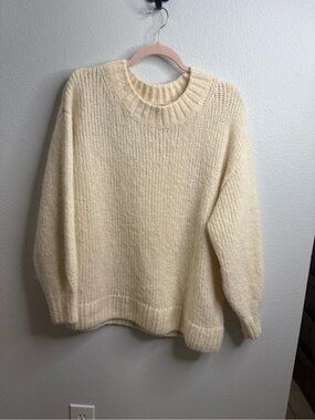 Los Angeles Atlelier & Other Stories Cream Wool Blend Sweater Size Small